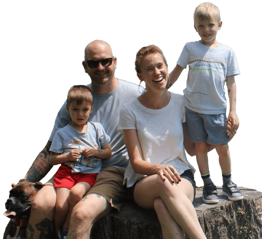 Josh Resnikoff with his family.